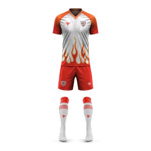 Soccer Team Uniforms Red and White Custom Sublimated Kit for Clubs, Schools and Soccer Academies