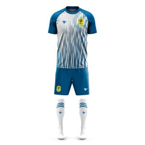 Football Jersey Manufacturer Blue and White Custom Sublimated Football Kits for Clubs and Academies